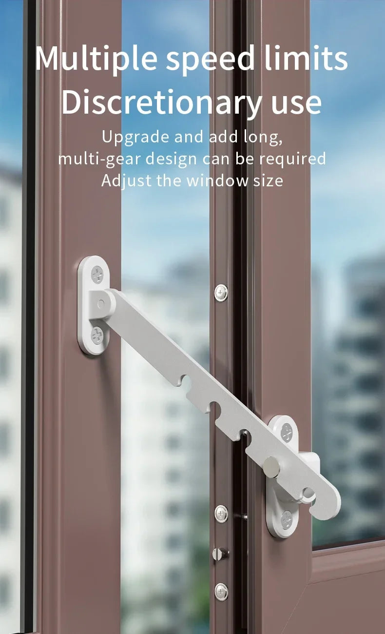 Adjustable Window Lock for Child Safety and Fall Prevention