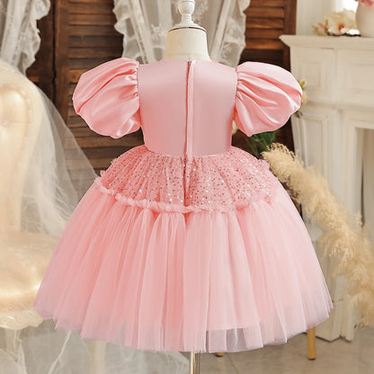 Floral Embroidery Lace Baby Dress for Girls 0-5T