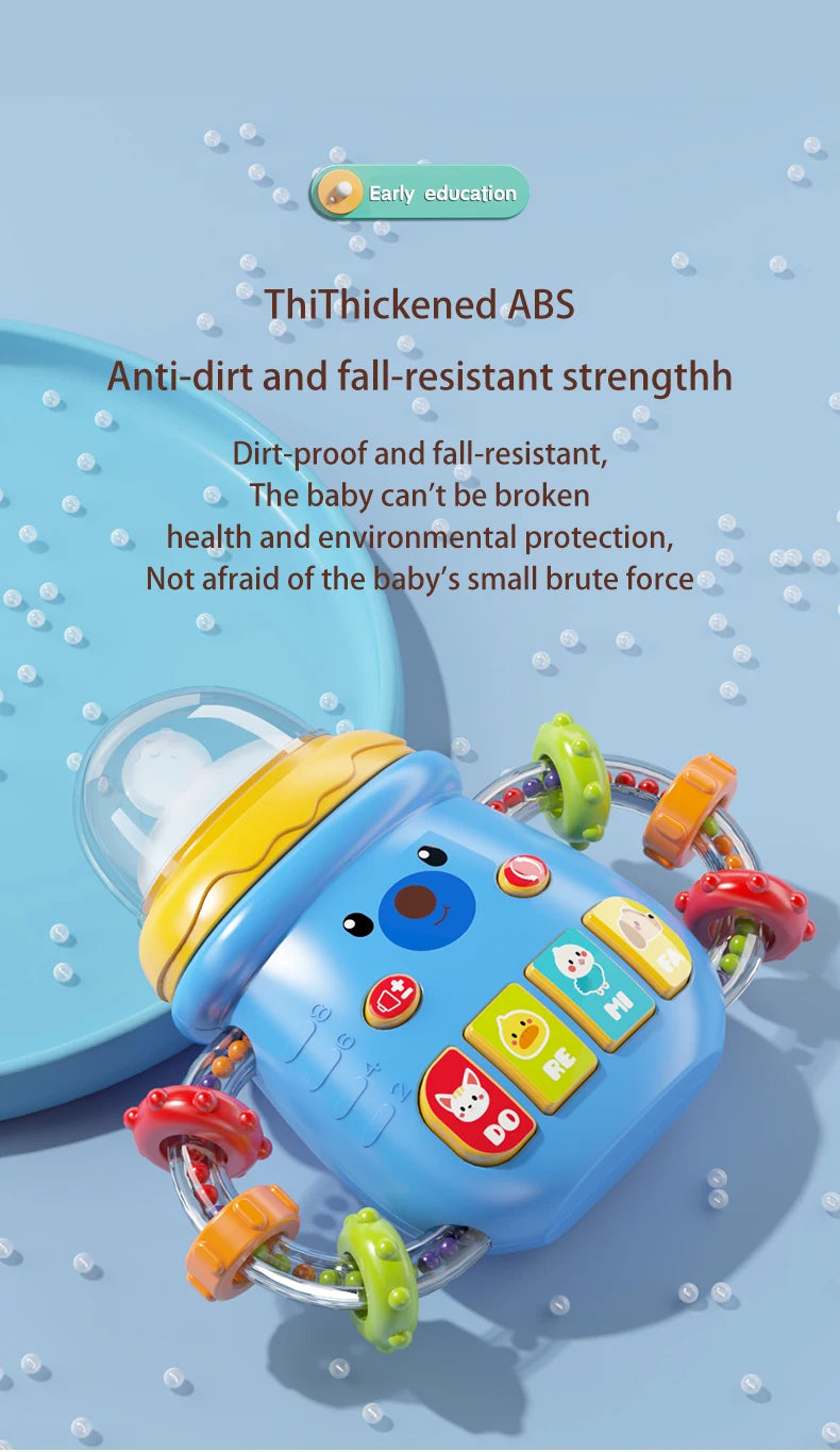 Musical Soothing Teether Rattle for Babies 0-12 Months