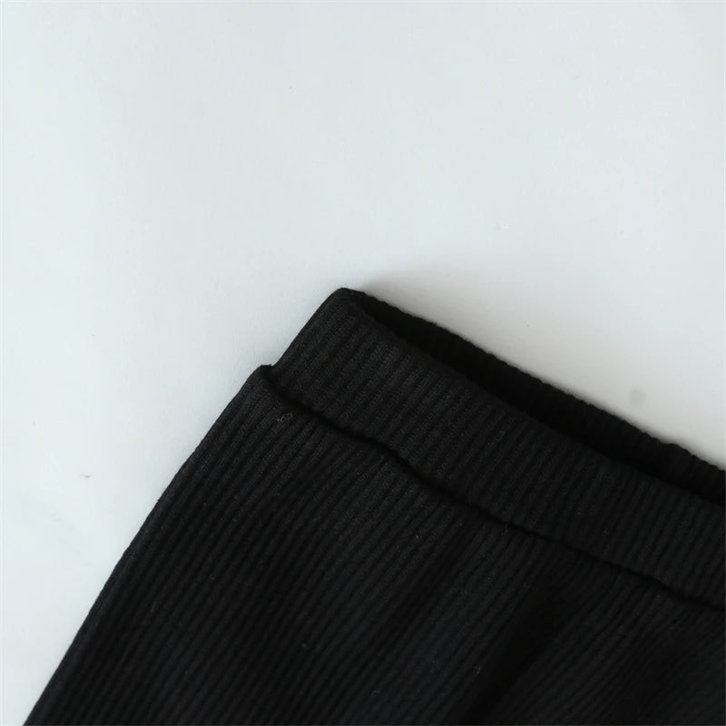 Cotton High Waist Leggings for Baby Girls and Boys