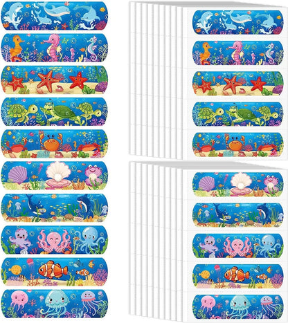 10pcs Cartoon Mermaid Horse Adhesive Bandages for Kids