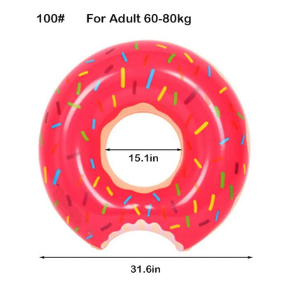 Inflatable Donut Swimming Ring Float for Kids and Adults