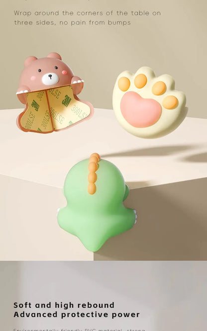 Silicone Corner Protectors for Baby Safety - Cute Cartoon Design