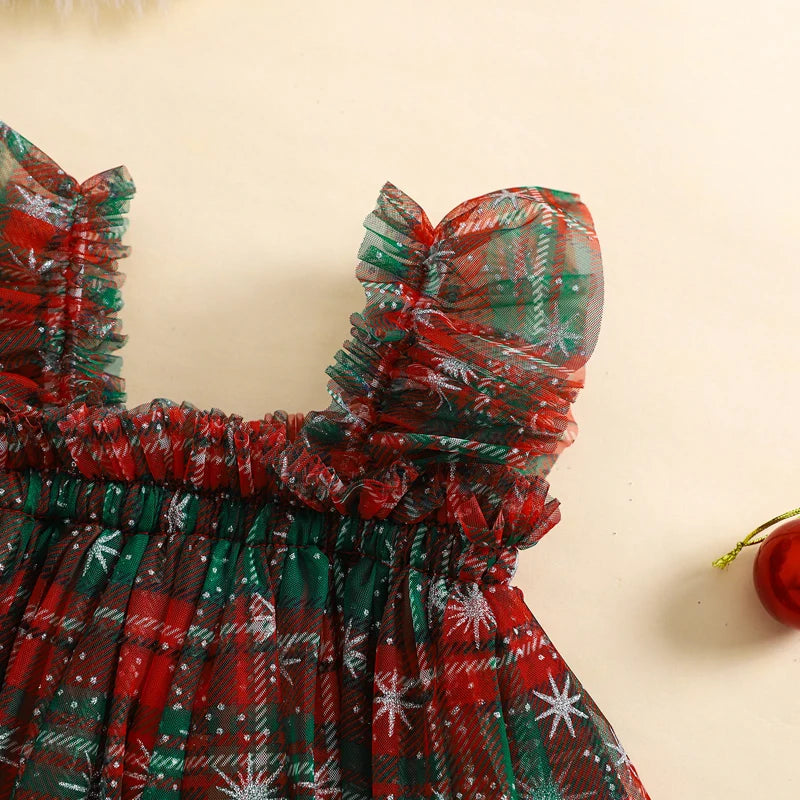Toddler Christmas Tutu Dress for Baby Girls, Sizes 6M-4Y