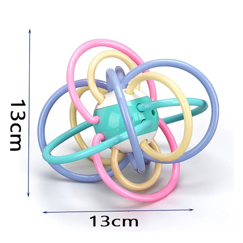Montessori Sensory Rattle Teether for Infants 0-12 Months