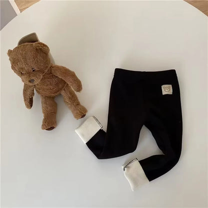 Children's Cartoon Warm Leggings with Feet for Cold Weather