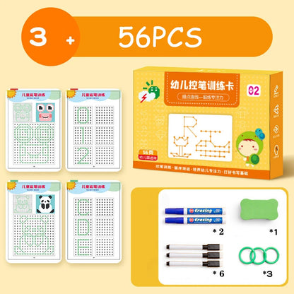 Montessori Drawing Toy Set for Toddler Math and Shape Learning