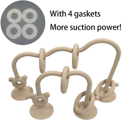 Silicone Bead Tabletop Toy for Baby Learning and Play