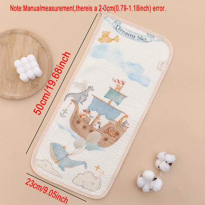 6-Layer Cotton Muslin Baby Burp Cloths & Face Towels