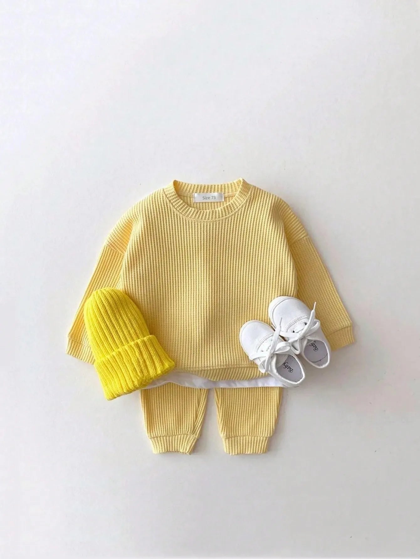 Toddler Boys' Waffle Cotton Sweatshirt and Pants Set
