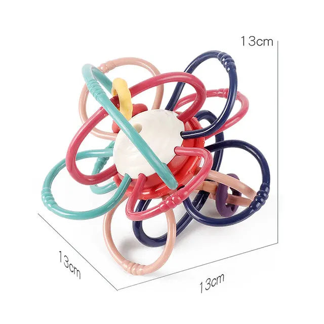 Montessori Sensory Rattle Teether for Infants 0-12 Months