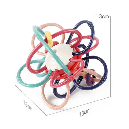 Montessori Sensory Rattle Teether for Infants 0-12 Months