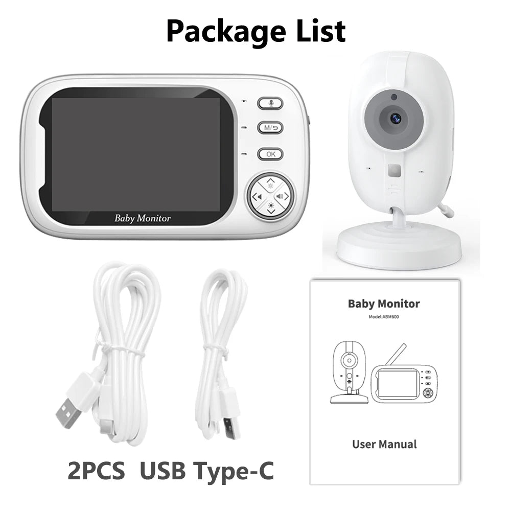 3.5 Inch Wireless Video Baby Monitor with Night Vision & Audio