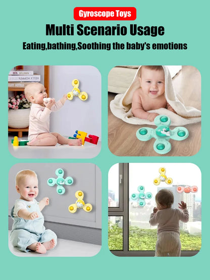 3-Pack Baby Bath Toys with Suction Cups - Fun Rattle Play