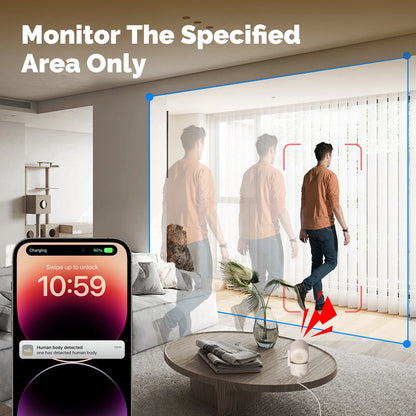 4MP WiFi Indoor Pan/Tilt Security Camera with Night Vision