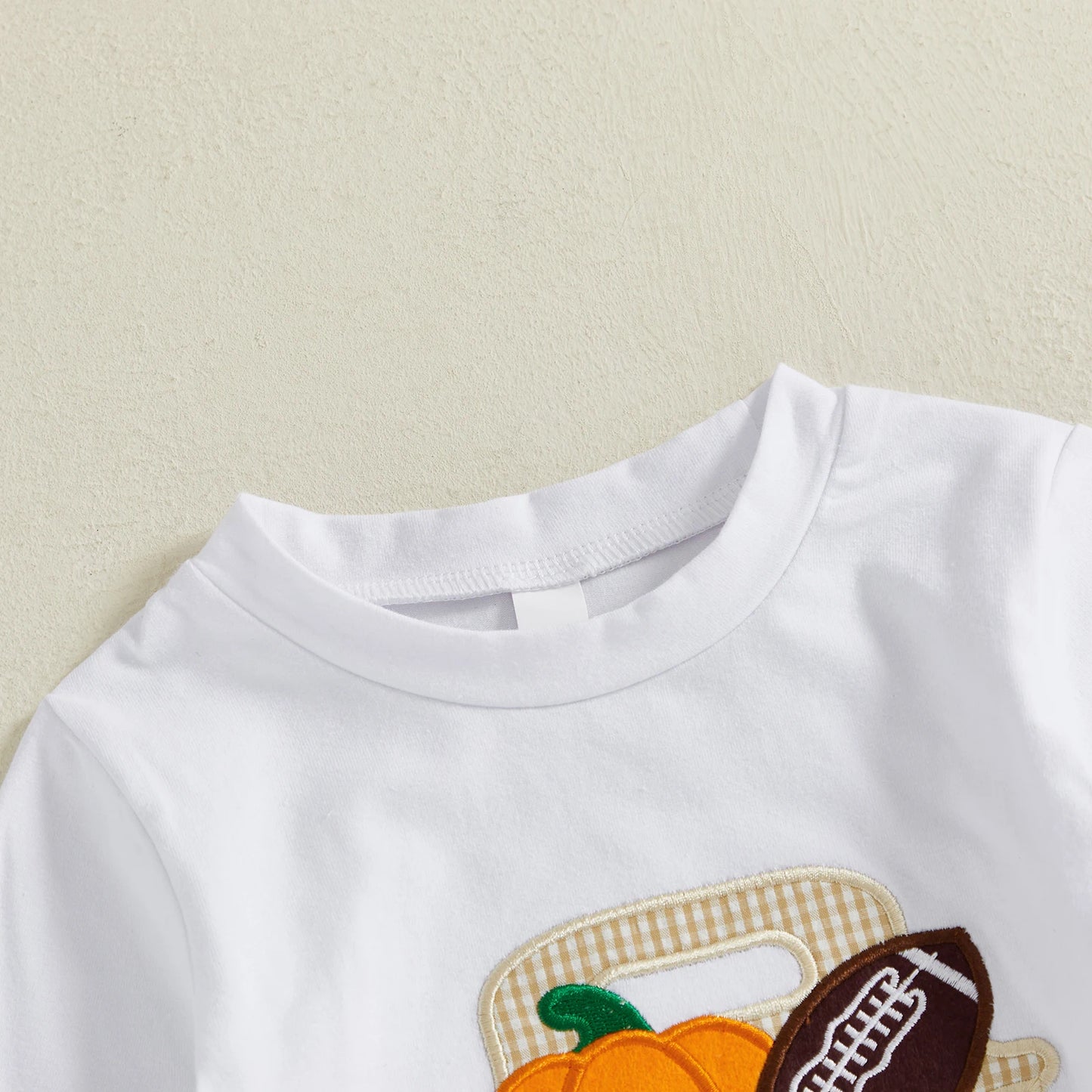 Pumpkin Embroidery Toddler Boy Halloween Sweatshirt & Pants Set