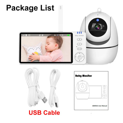 5" Wireless Video Baby Monitor with Night Vision & Two-Way Audio
