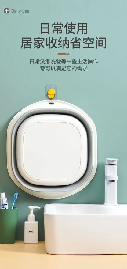 Portable Folding Baby Bath Basin for Travel and Home Use