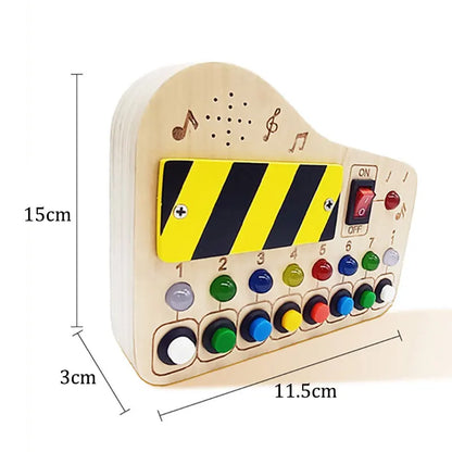 Montessori Busy Board for Children with LED Light Activities