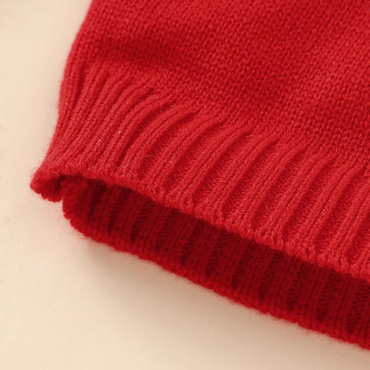 Red Christmas Knit Sweater for Newborns 0-18 Months