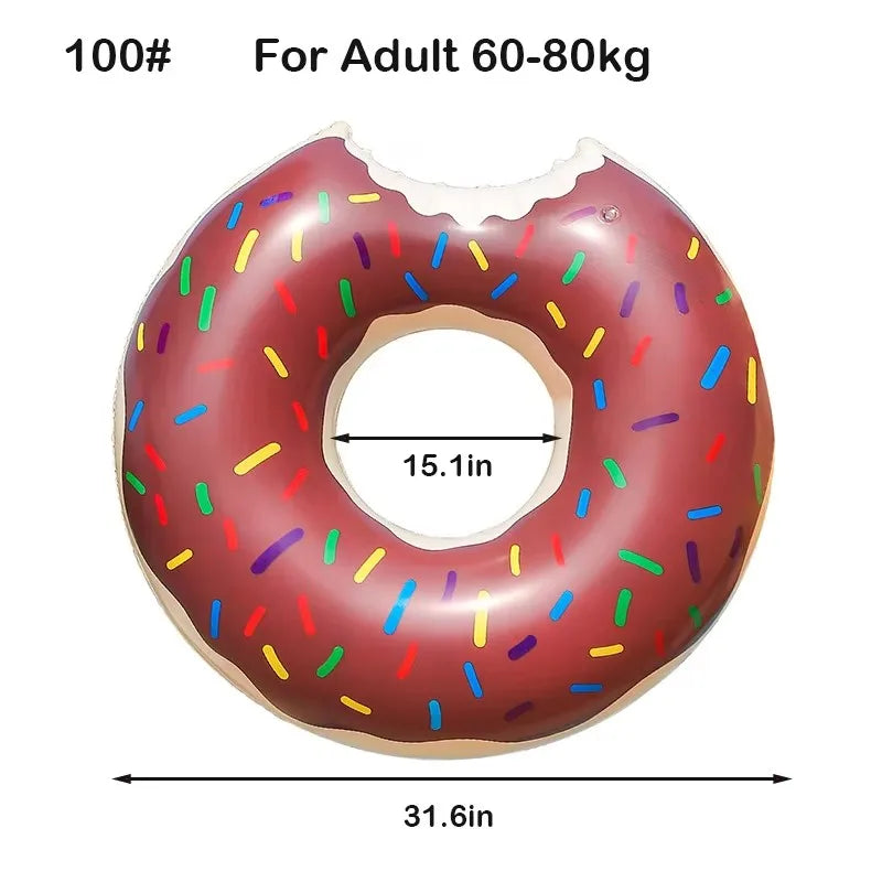 Inflatable Donut Swimming Ring Float for Kids and Adults
