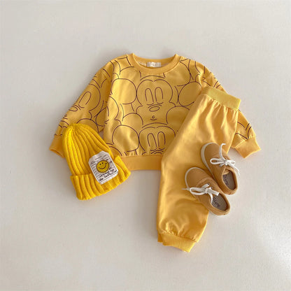 Mickey Mouse Baby Sweatshirt Set for Toddler Boys and Girls