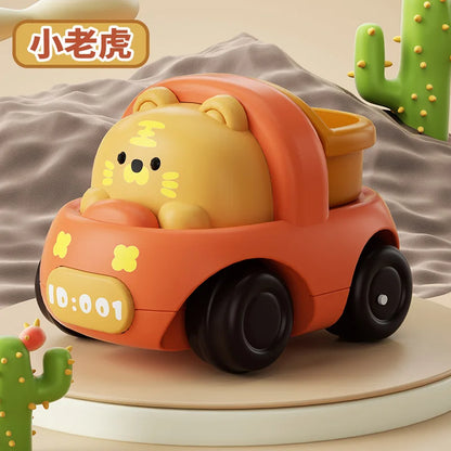Soft Rubber Push and Go Cars for Infants 6-12 Months