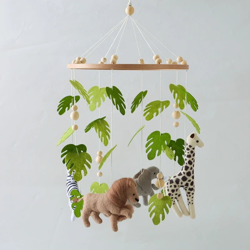 Forest Animal Crib Mobile Rattle Toy for Infants 0-12 Months