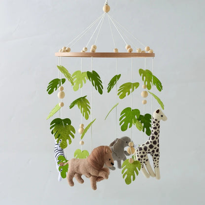 Forest Animal Crib Mobile Rattle Toy for Infants 0-12 Months