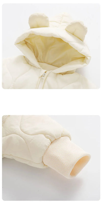 Warm Fur-Lined Winter Romper for Babies and Toddlers