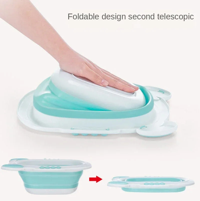 Foldable Baby Bath Tub for Travel - Lightweight & Compact