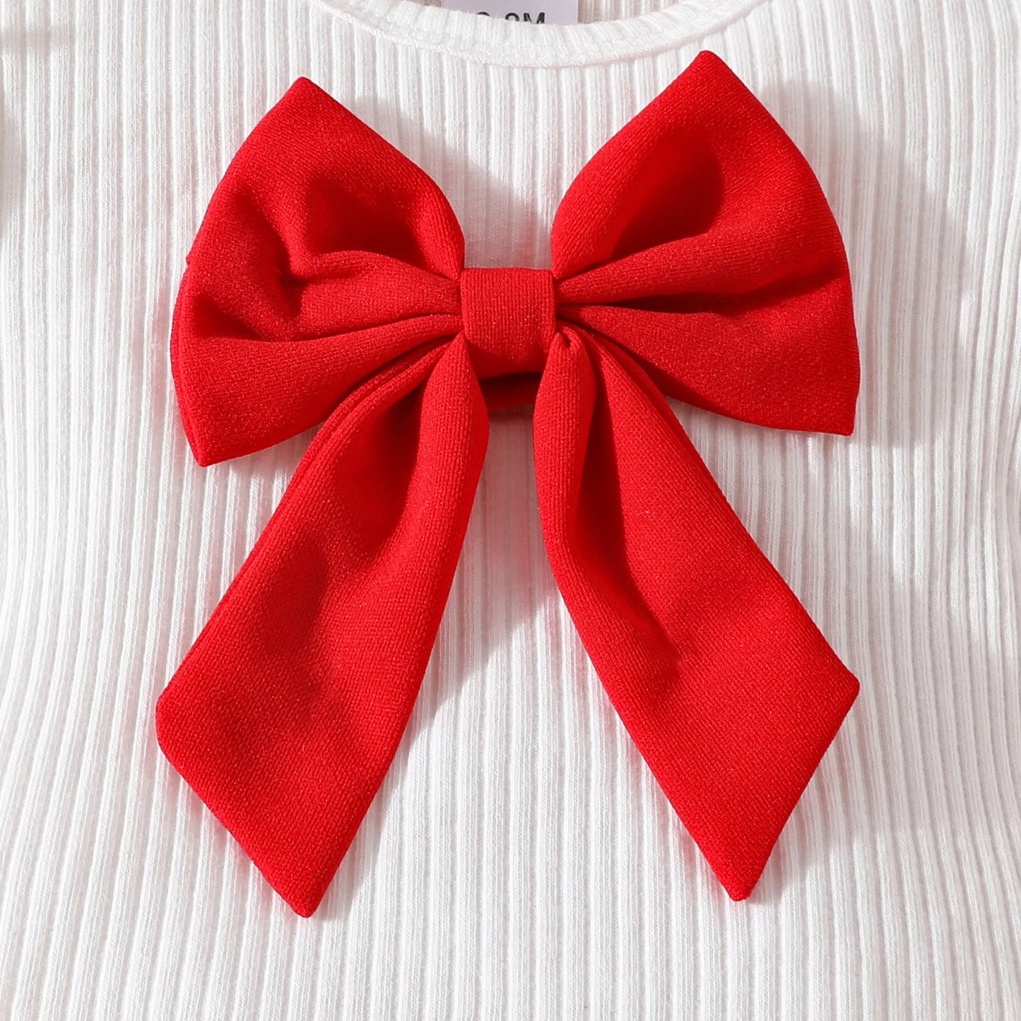 Toddler Girls Christmas Outfit Set with Bow Top and Skirt