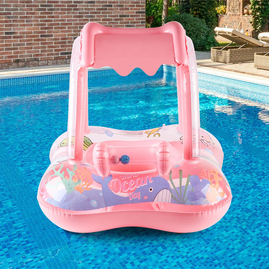 Canopy Pool Float for Babies and Toddlers - Safe Swim Ring
