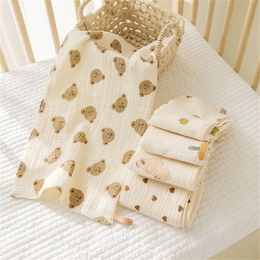 Cotton Muslin Baby Face Towel & Burp Cloth Set