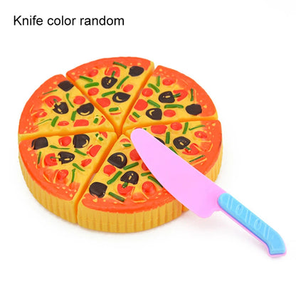 Kids' Pretend Play Kitchen Set with Cutting Food Toys