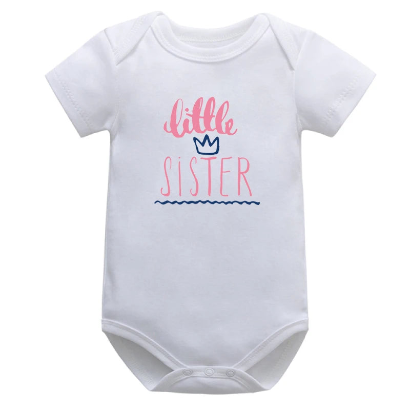 Cotton Short Sleeve I Love Mom & Dad Baby Romper