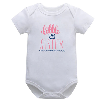 Cotton Short Sleeve I Love Mom & Dad Baby Romper