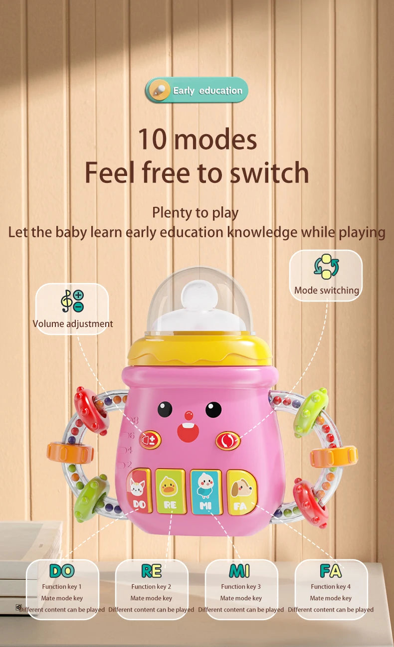 Musical Soothing Teether Rattle for Babies 0-12 Months