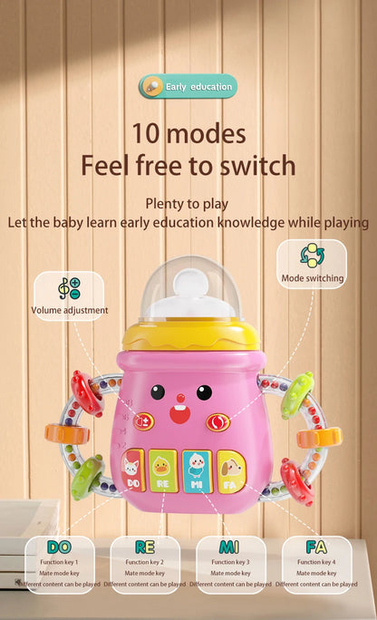 Musical Soothing Teether Rattle for Babies 0-12 Months