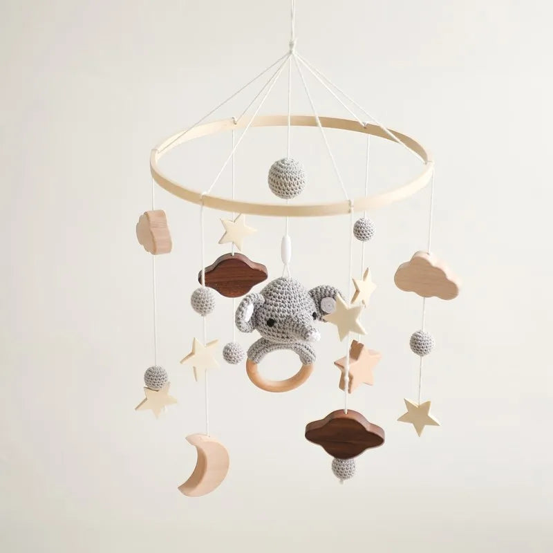 Musical Baby Cloud Rattle & Crib Mobile for Newborns