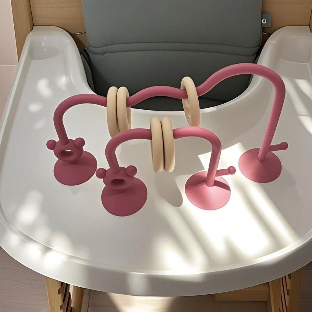 Silicone Bead Tabletop Toy for Baby Learning and Play