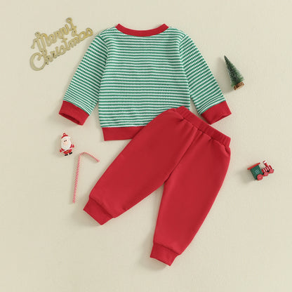 Baby Boy Duck Embroidery Tracksuit Set, Long Sleeve & Pants