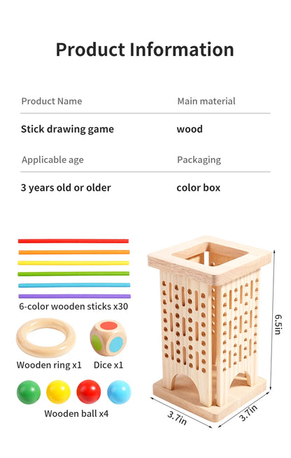 Montessori Wooden Counting Sticks Toy for Kids