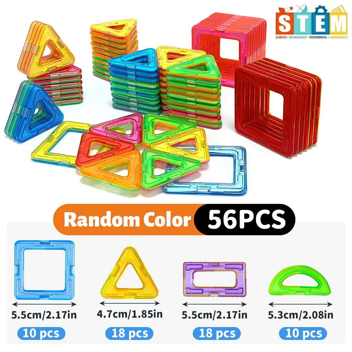 Medium Magnetic Building Blocks for STEM Learning fun