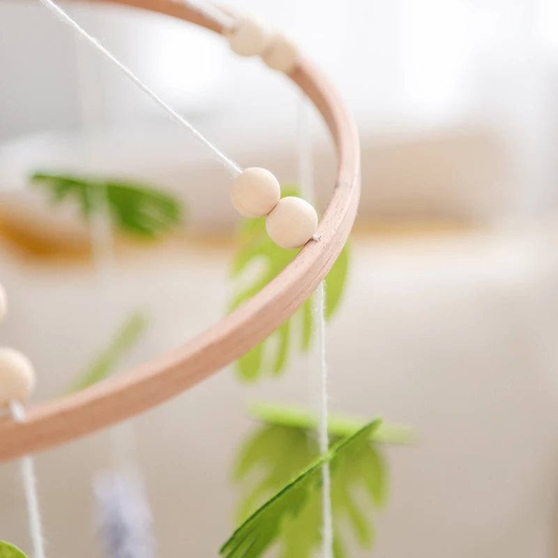 Forest Animal Crib Mobile Rattle Toy for Infants 0-12 Months