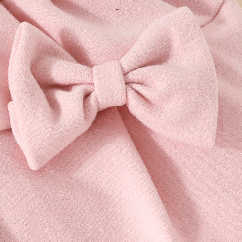 Toddler Girls Christmas Outfit Set with Bow Top and Skirt
