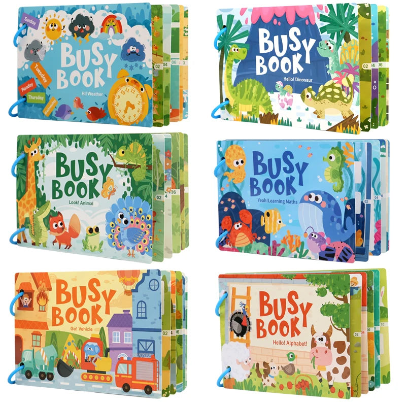 Montessori Busy Book for Early Learning in Children 1-3 Years
