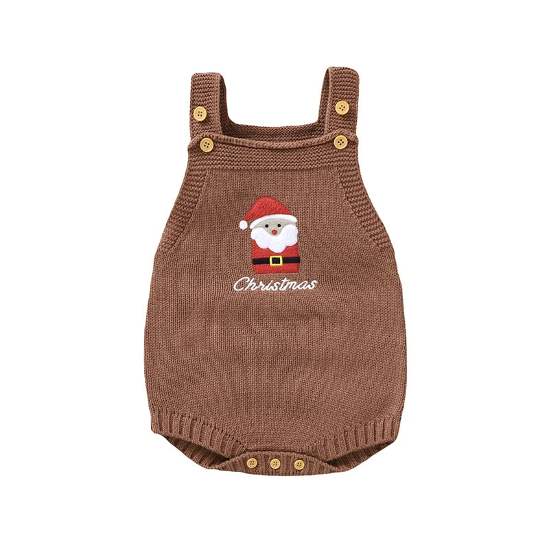 Sleeveless Knitted Baby Bodysuit for Newborns 0-18m