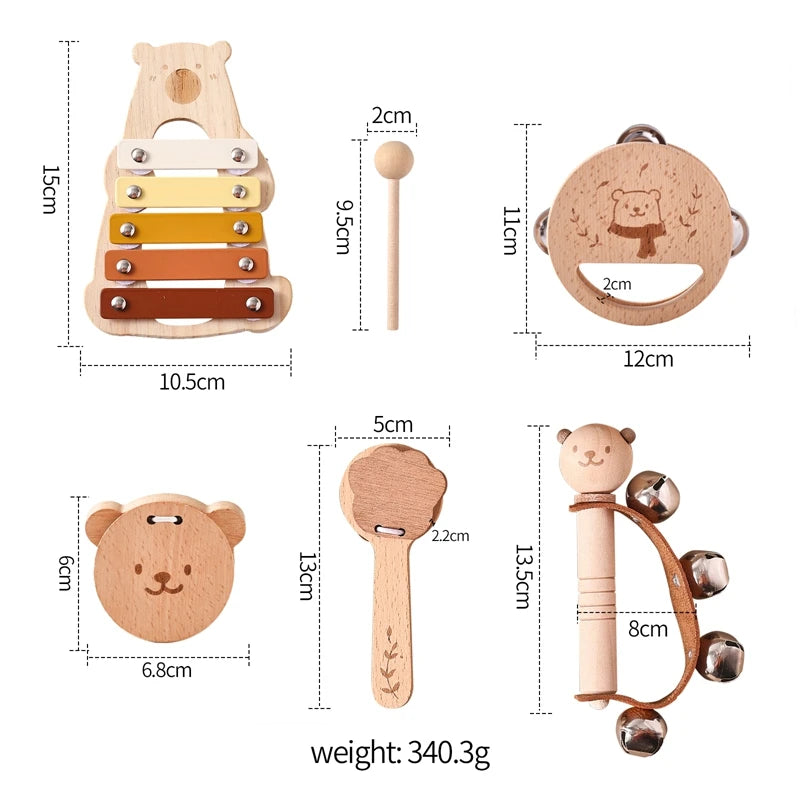 Wooden Xylophone Musical Toy for Babies 0-3 Years