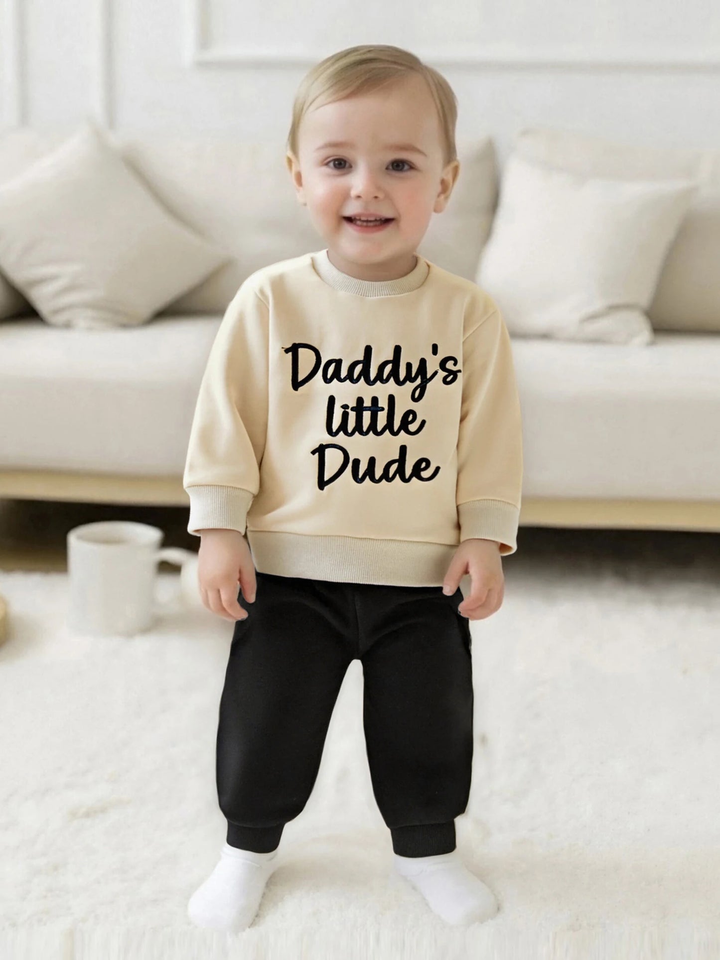 Embroidered Sweatshirt & Joggers Set for Toddler Boys